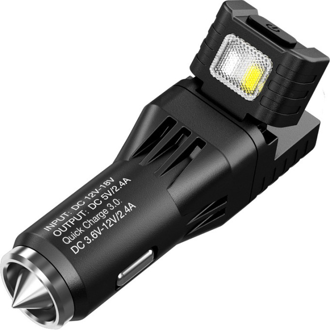 Автозарядка NITECORE VCL10 с фонарём и аварийным маяком 1389163